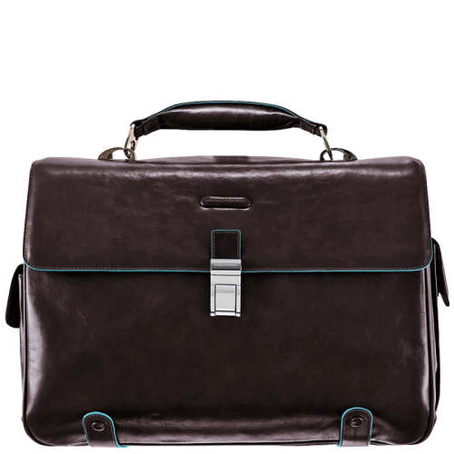 Кожаный портфель Piquadro CA1066B2/MO Blue Square 44х32х12 см