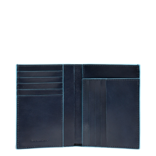 Чехол Piquadro PU1393B2/BLU2 для банковских карт вертикальный синий Blue Square 12,5 x 9,5 x 1,5 см