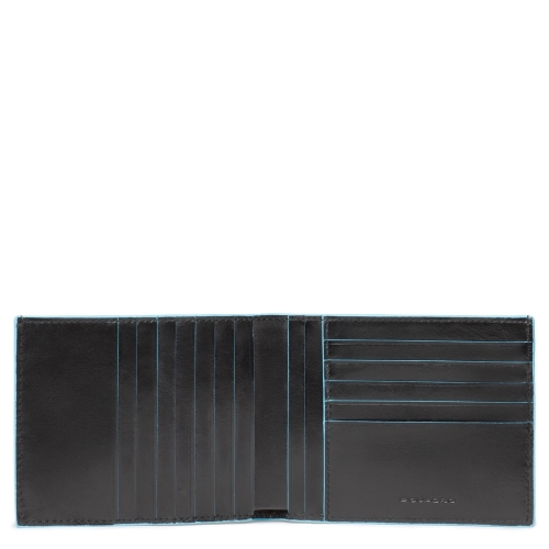 Портмоне Piquadro PU1241B2/N горизонтальное черное Blue Square 12,5 x 9,5 x 1,5 см