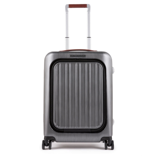 Серый чемодан на колесах  55 x 40 x 21,5 см