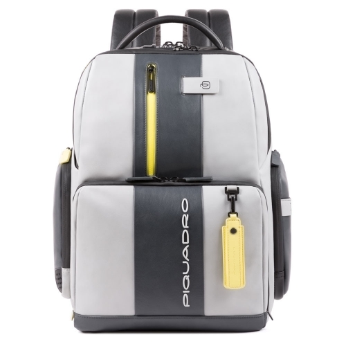 Рюкзак кожаный Piquadro CA4550UB00BM/GRGR желто-серый  Urban 44 x 34 x 19,5 см