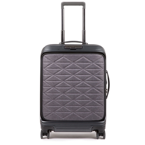 Серый чемодан на колесах  55 x 40 x 23 см