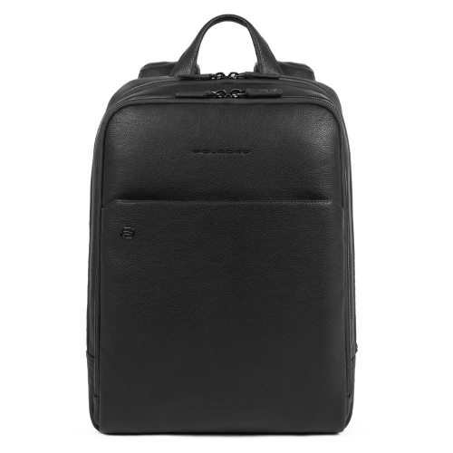 Рюкзак с двумя отделениями Piquadro CA4770B3/N кожаный черный Black Square 39 x 30 x 8 см