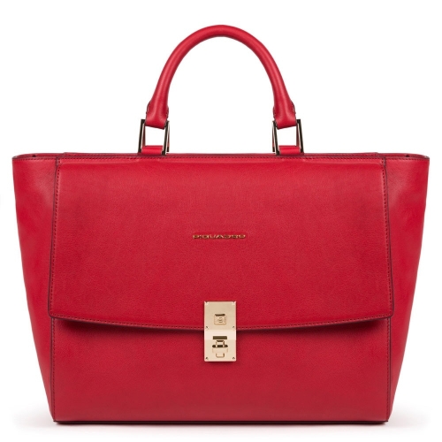 Женская сумка со съемным плечевым ремнем Piquadro CA5280DF/R красная Dafne 41 x 26,5 x 16 см