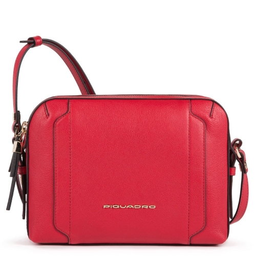 Женская сумка через плечо Piquadro BD4870W92/R3 кожаная красная Circle 23 x 17,5 x 9,5 см