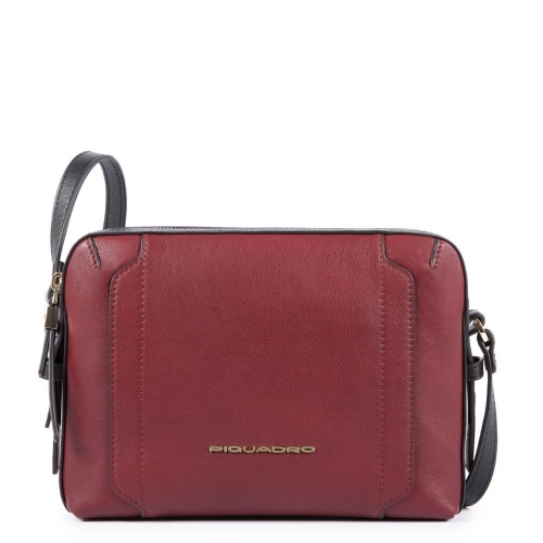 Женская сумка через плечо Piquadro BD4870W92/R кожаная бордовая Circle 23 x 17,5 x 9,5 см