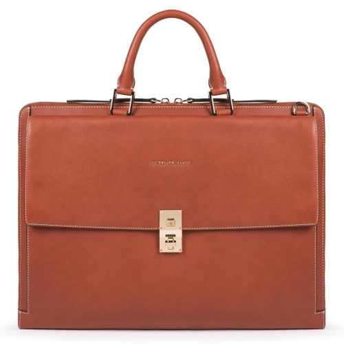 Женская кожаная сумка для ноутбука Piquadro CA5511DF/CU коричневая Dafne 42 x 31 x 5 см