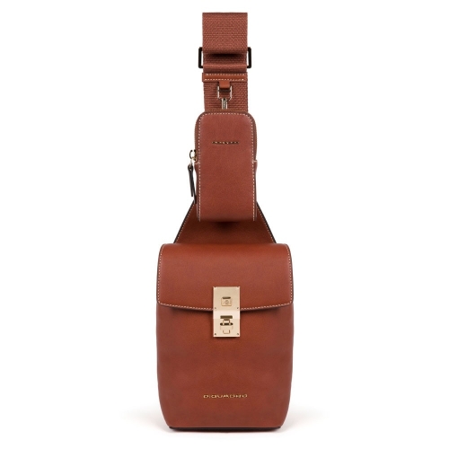 Женский рюкзак с одной лямкой Piquadro CA5513DF/CU коричневый Dafne 22 x 13 x 8 см