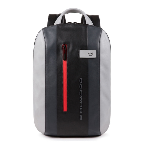 Городской компактный кожаный рюкзак Piquadro CA5608UB00/GRN черно-серый39 x 27 x 6 см