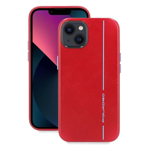 Чехол кожаный для iPhone 13 Piquadro AC5895B2/R красный  Blue Square 15 x 7,5 x 1,1 см